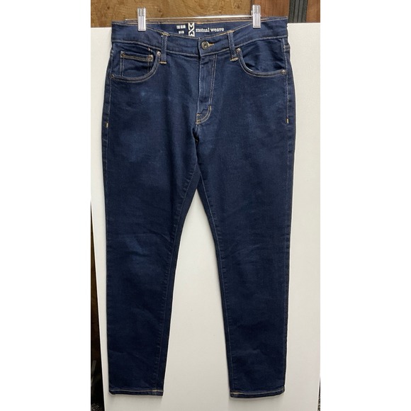 Mutual Weave Other - Mutual Weave The Slim Straight Mens Dark Wash Denim Blue Jeans Size 30 X 30